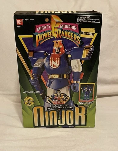 Vintage 1994 Mighty Morphin Power Rangers Deluxe Auto Morphin Ninjor Box Sealed
