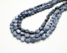 Natural Blue Coral Pebble Beads  Organic Pebble Shape  Approx 5  6mm - PG314
