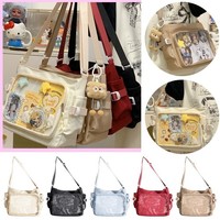 Women Ita Bag Teenagers School Bag Multi-pockets Adjustable Strap Chic Hobo Bags