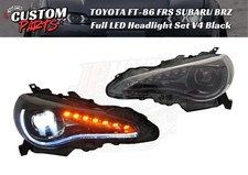 TOYOTA FT-86 FRS SUBARU BRZ Voll LED Scheinwerfer Set V4 Schwarz Typ Seq Blin...