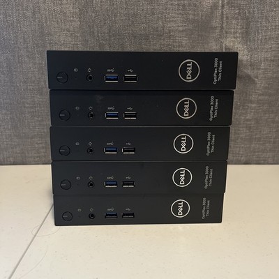 Dell Optiplex 3000 Thin Client 8GB RAM No Drive BIOS Locked Lot of 5