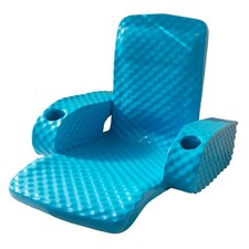 TRC Recreation Folding Chair Swimming Pool Float Armchair, Marina Blue Open Box 