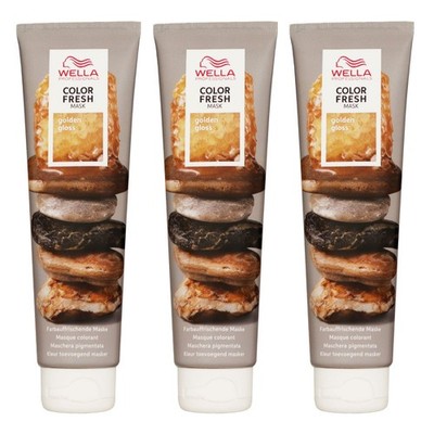 Wella Color Fresh Mask 3 x 150 ml Tönungsmaske Farbmaske Golden Gloss Set
