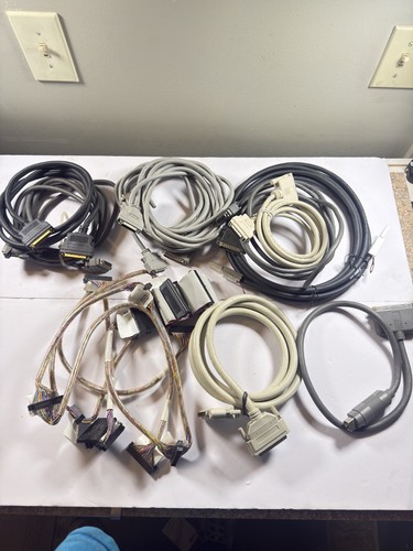 Large Lot Vintage SCSI Cables Bundle - External Internal HD50 DB25 Centronics