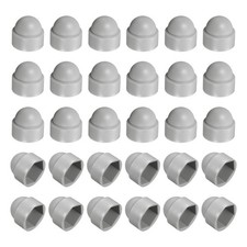 30 pieces for nut protection cap, M12x19x23mm grey hexagonal lid