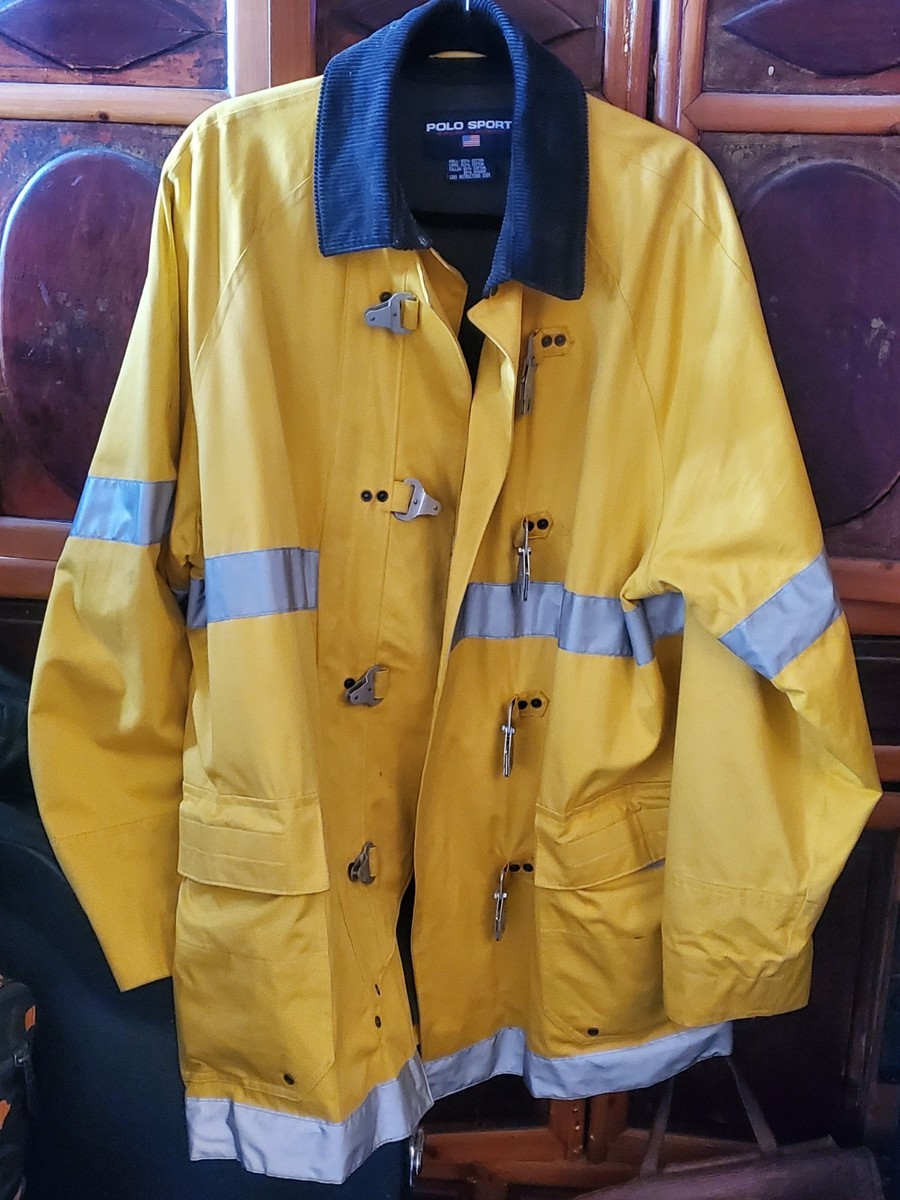 Polo by Ralph Lauren Fireman Jacket USA製 Rare Ralph Lauren POLO SPORT Yellow Fireman's Jacket L | eBay