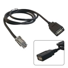 Brand New Easy Installation USB Adapter Cable 100CM Adapter Black Car Aprts