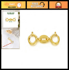 14K Yellow Gold Necklace Extender Clasp, Doub...