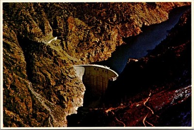 Morrow Point Gunnison River Colorado Scenic Aerial View Postcard c1990 Petley