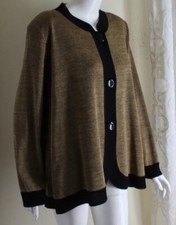 New Exclusively Misook Sz 2x Lux Rich Green Beige Black Melange Blazer Jacket