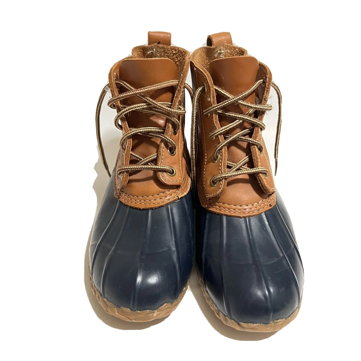 Eddie Bauer Brown Leather & Navy Rubber Duck Rain Chore Boots VTG MENS EDDIE BAUER WORK RUBBER GREEN/BROWN BOOTS SIZE 8 | eBay main image 3