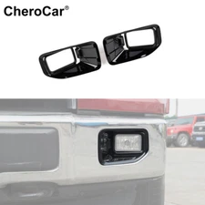 2Pcs Black Front Fog Light Decor Cover Trim Bezels For Ford F150 XLT 2015-2020