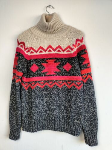 Superdry Aztec maglione collo arrotolato misto lana grossa - donna medio - Foto 1 di 12