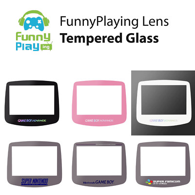 FunnyPlaying Display Scheibe aus gehärtetem Echtglas für Game Boy Advance GBA