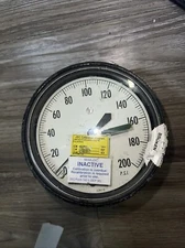 Acco Helicoid Pressure Gauge 0-200 PSI - NASA Calibrated (M22921) - 4.5"(L5b1)