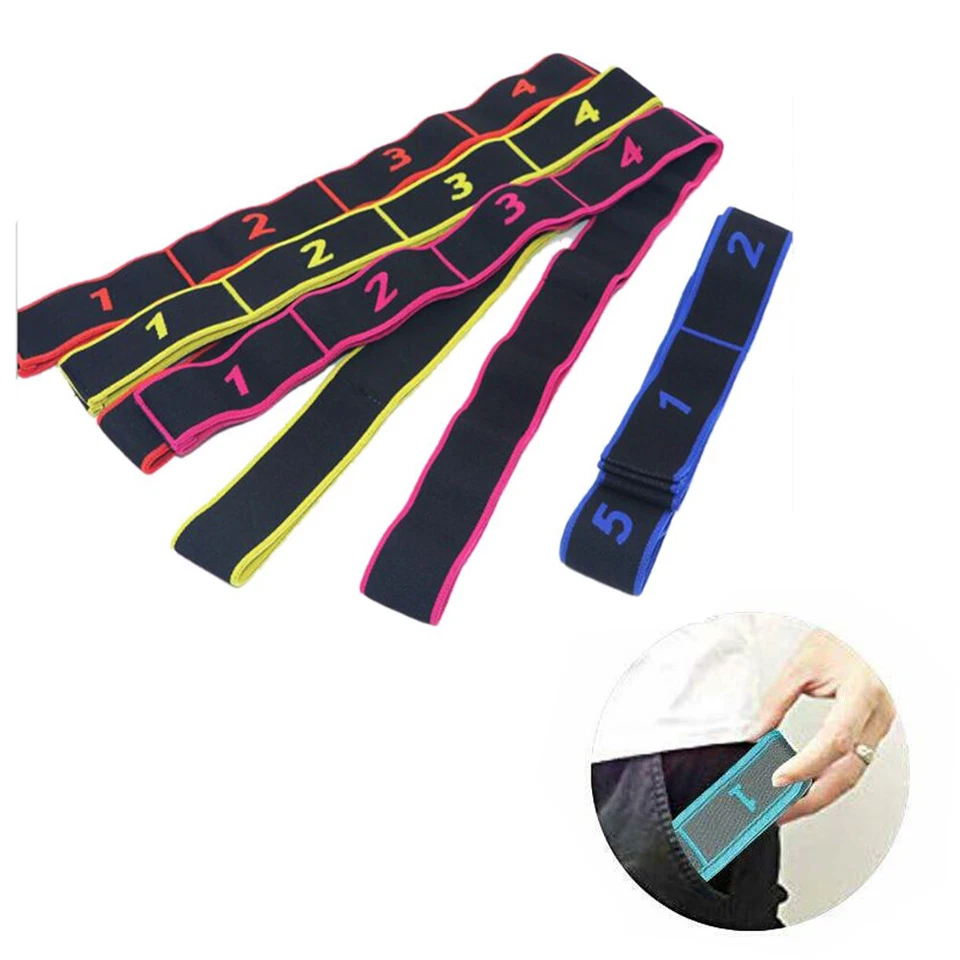 BANDA ELASTICA FASCIA DI RESISTENZA REGOLABILE 8 LOOPS FITNESS YOGA PILATES 8401 - Imagen 4 de 4
