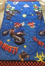 Nintendo MARIO BROTHERS mario kart Reversible Twin Comforter Sheet Set 3 Pc
