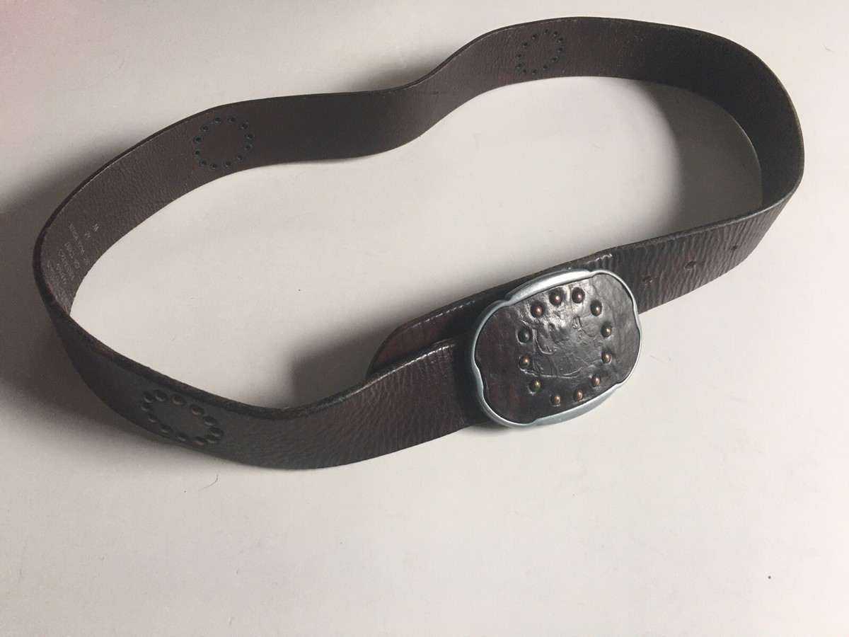 Vintage Gap Italian Brown Belt Genuine Leather Studded  display picture 2