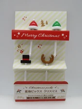 Christmas Food Picks @pick Kaburi nimal 4pcs For Lunch Box Bento maruki