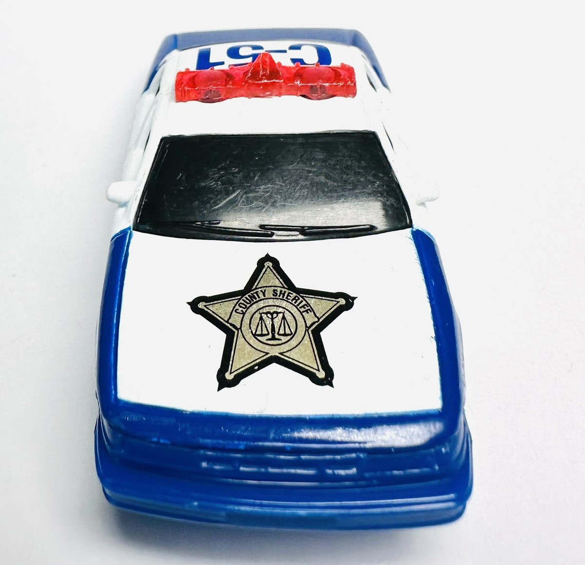 2001 MATCHBOX #25 WHITE POLICE CAR - Crown Victoria - 50th