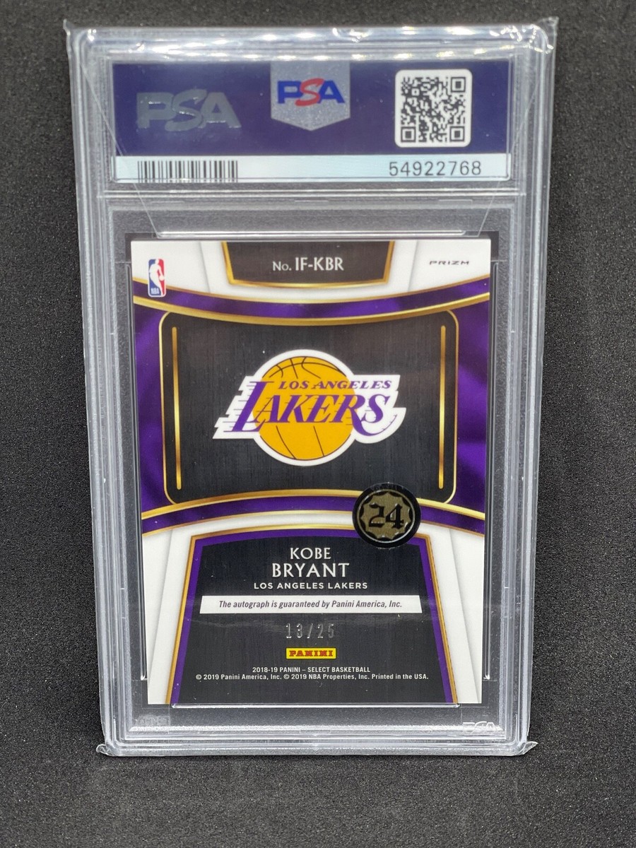 KOBE BRYANT 2018 Select In Flight Signature Tie Dye Prizm Auto /25