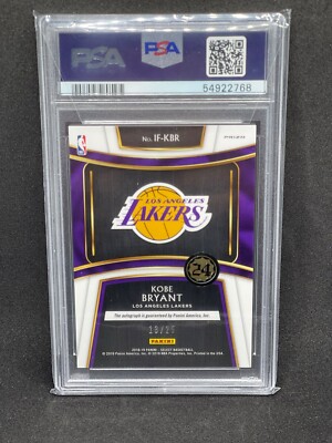 KOBE BRYANT 2018 Select In Flight Signature Tie Dye Prizm Auto /25
