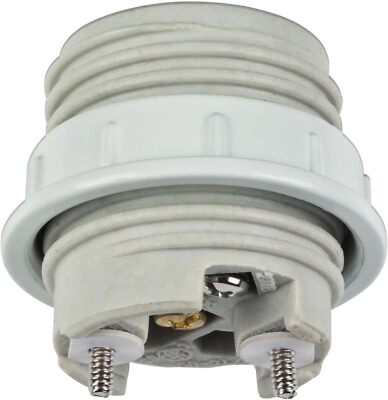 Westinghouse Lighting 7001000 Porcelain Threaded Socket with Metal Shade Ring,