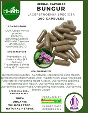  idHerb CAPSULES Lagerstroemia Speciosa Bungur Organic Herbal Herbs fres