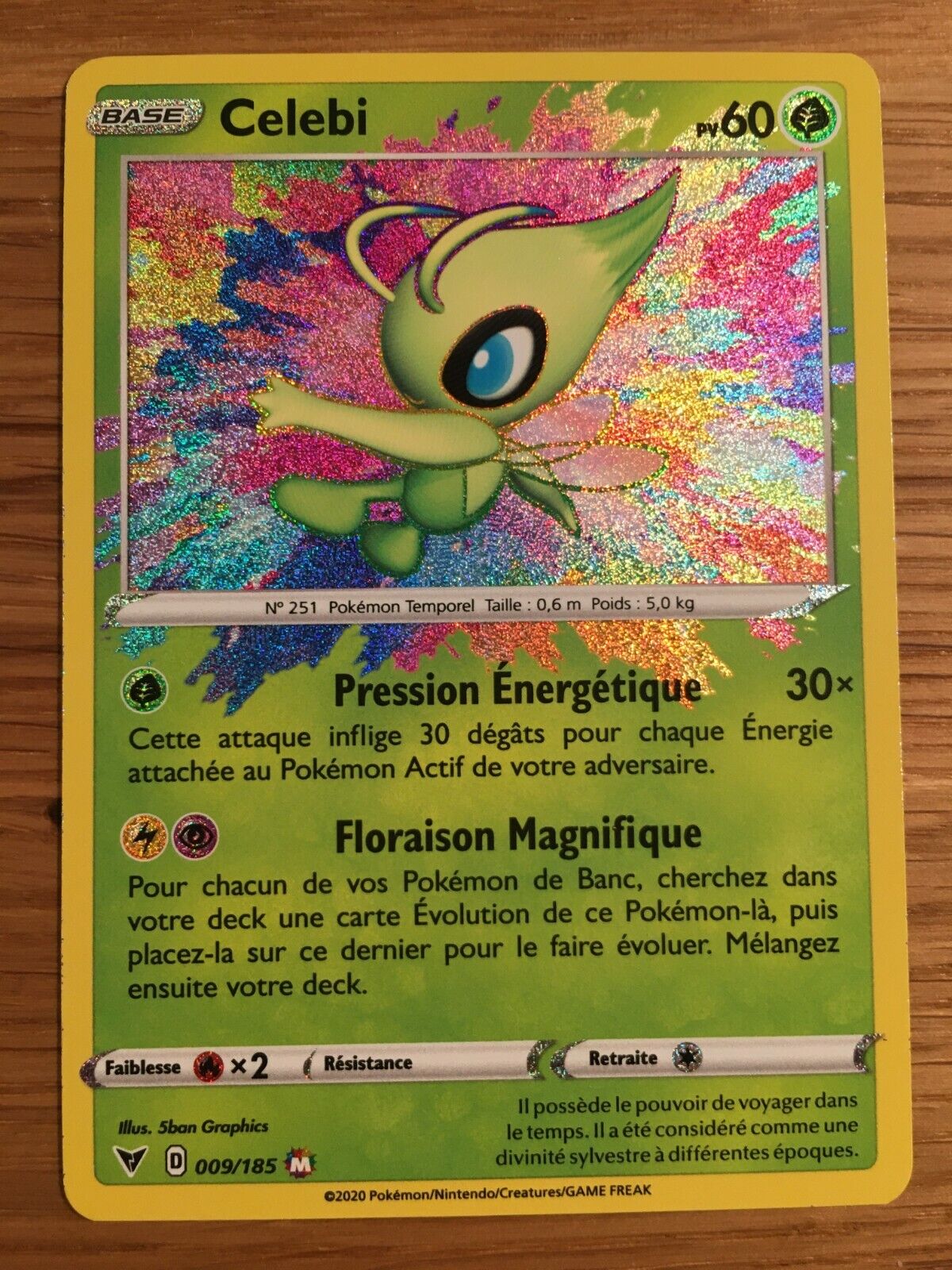 Cartinha Pokemon Celebi Voltagem Vívida Original 9/185