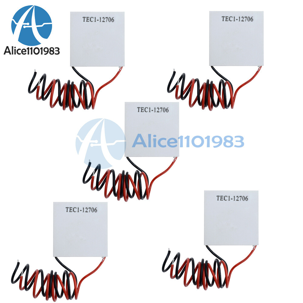 5PCS TEC1-12706 Heatsink Thermoelectric Cooler Cooling Peltier