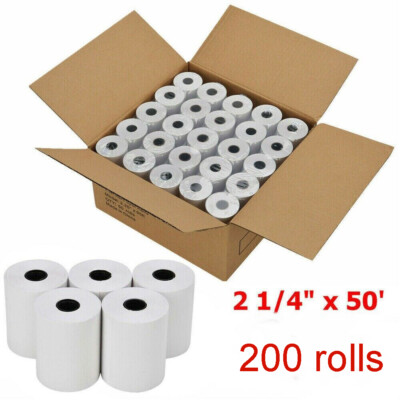 200 Rolls Case 2 1/4'' x 50' Thermal Cash Register POS Receipt Paper Free Ship US