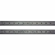  12 Inch 16R Rule Stainless 1/50, 1/100, 1/32, 1/64 Made in USA
