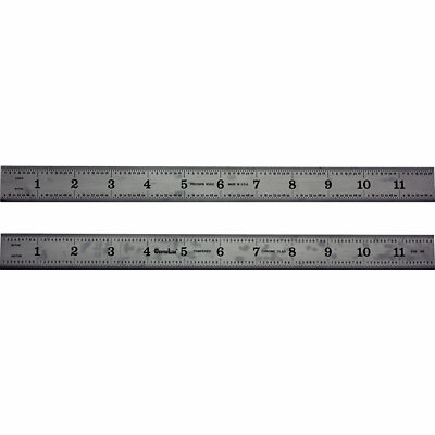  12 Inch 16R Rule Stainless 1/50, 1/100, 1/32, 1/64 Made in USA