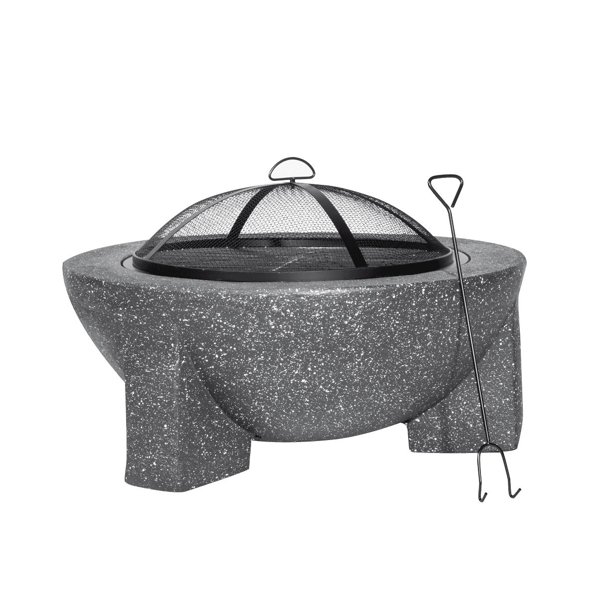 Sealey DG191 Dellonda Round MgO Fire Pit with BBQ Grill, Ø75cm, Safety Me