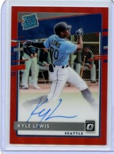 2020 Donruss Optic Red KYLE LEWIS Rated Rookie Auto /50 - Seattle Mariners 