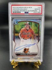 2023 Bowman Mega Box JACKSON HOLLIDAY Mojo Refractor Auto PSA 10 - Orioles