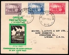 Australia FDC 1937.10.01. NSW 150th Anniversary Series to London UK Z2112