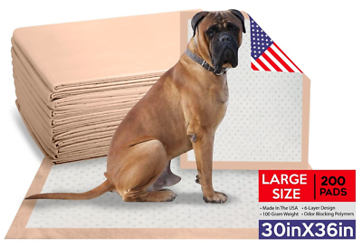 200-Count Ultra Heavy Absorbency Puppy Pads – 30x36 Inch, House Training Wee Wee Pads With Polymer