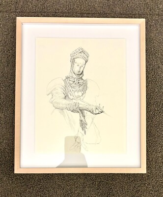 SALAMANDRINE STUDY I Hand Drawing by Wayne Barlowe Rare Pencil drawing
