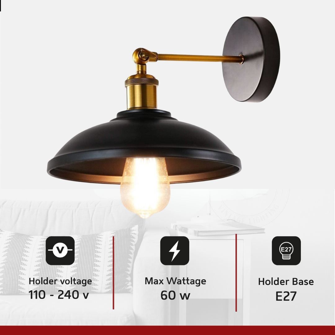 LEDSone Lampenschirm Aus Metall – Industrieller Look, 36 Cm Durchmesser, Für E26/E27 Glühbirnen (gebürstetes Kupfer)