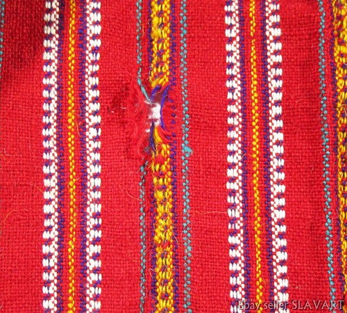 Antique Ukrainian folk costume handmade clothing ethnic linen dress wool skirt - Picture 9 of 12