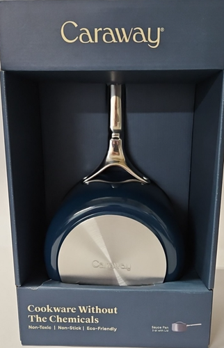 Caraway Home 3-qt Non-Stick Ceramic Sauce Pan With Lid Color - Navy