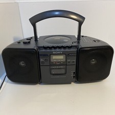 Vintage Sony Boombox CFD-30 CD/AM/FM With Power Adapt Works Cassette Doesn  t Wrk
