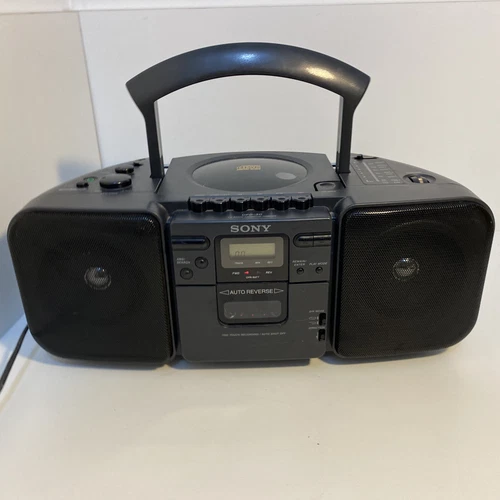 Vintage Sony Boombox CFD-30 CD/AM/FM With Power Adapt Works Cassette Doesn’t Wrk