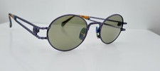 Vintage Nicole Miller NM1428 Antique Blue Round Metal Sunglasses FRAMES ONLY