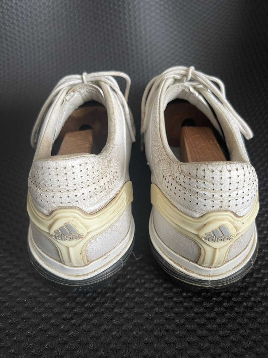 Adidas Adipure White/Black Leather Golf Shoes Mens 9 | eBay display picture 1