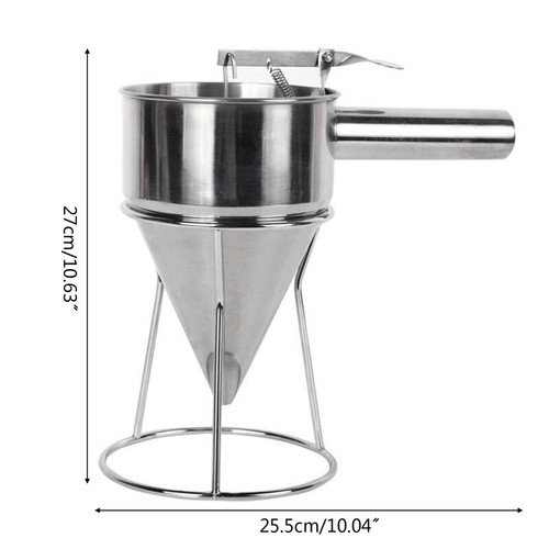 Pancake Batter Dispenser Stainless Steel Funnel Cake Dispenser with Stand - Picture 8 of 8