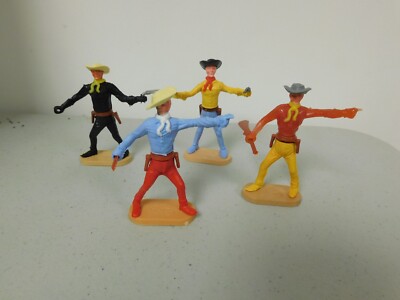 Cherilea 70/ 75mm approx 2.75 inches tall LGB scale  Cowboys Swoppet x4 Lot 1