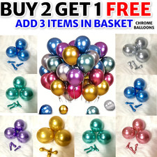 chrome balloons metallic helium baloons 5" mini balloons wedding birthday party