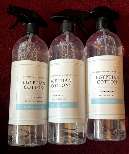 3- 33 oz JUMBO Commonwealth Soap Co. CST EGYPTIAN COTTON Linen & Pillow